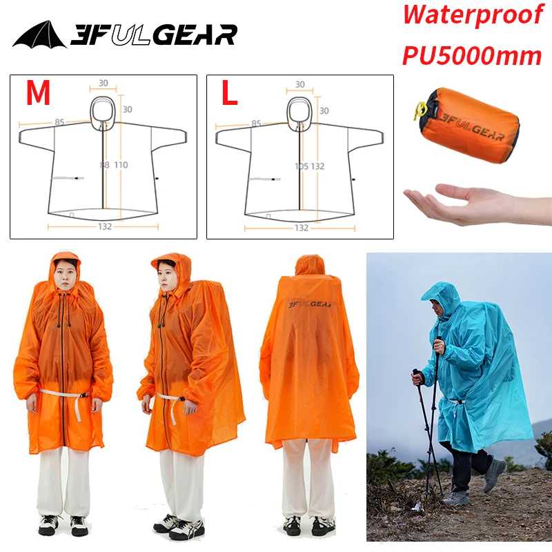 Cycling Gear For Rain - Capa de chuva com zíper 3f