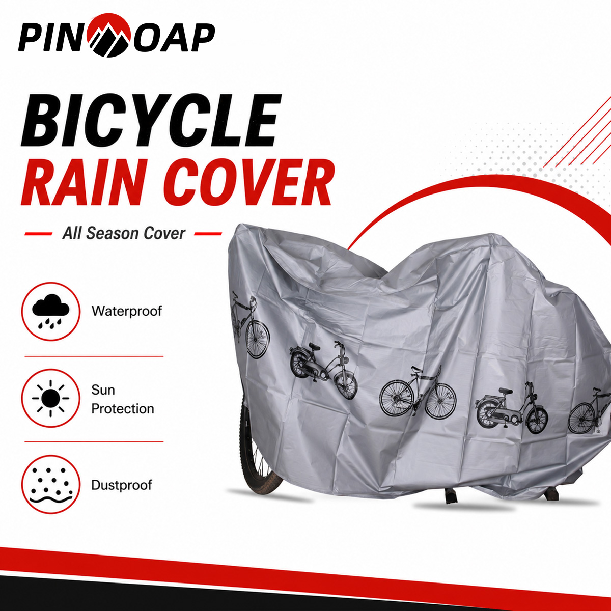 Cycling Gear For Rain - Capa de Chuva Universal para Bicicleta