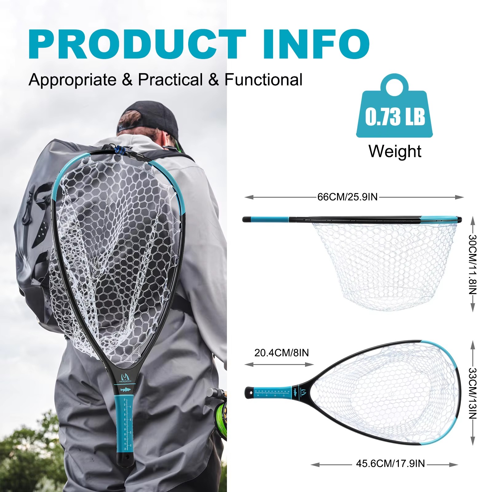Rede de Pesca MAXCATCH em Fibr - Cycling Landing Gear avaliação e preço
