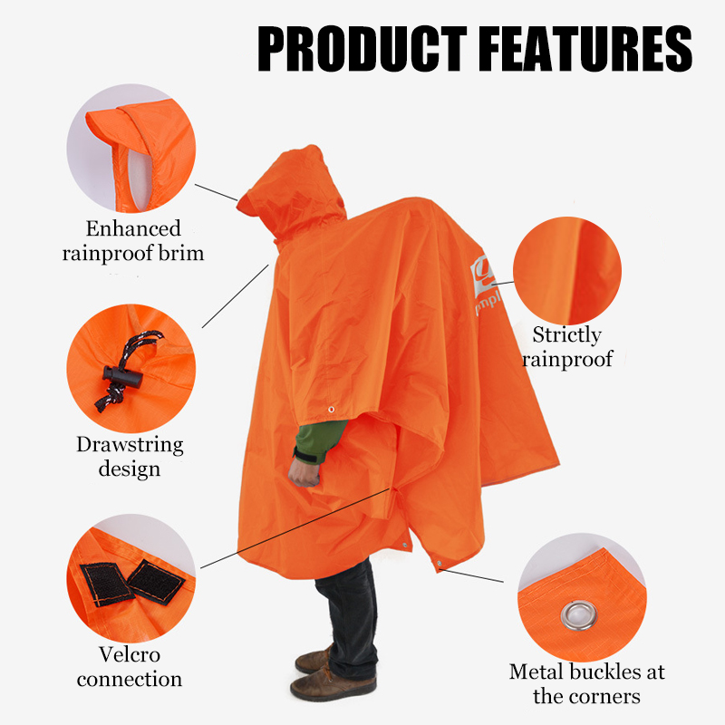 Poncho de Chuva Leve 3 em 1, C - Cycling Gear For Rain avaliação e preço