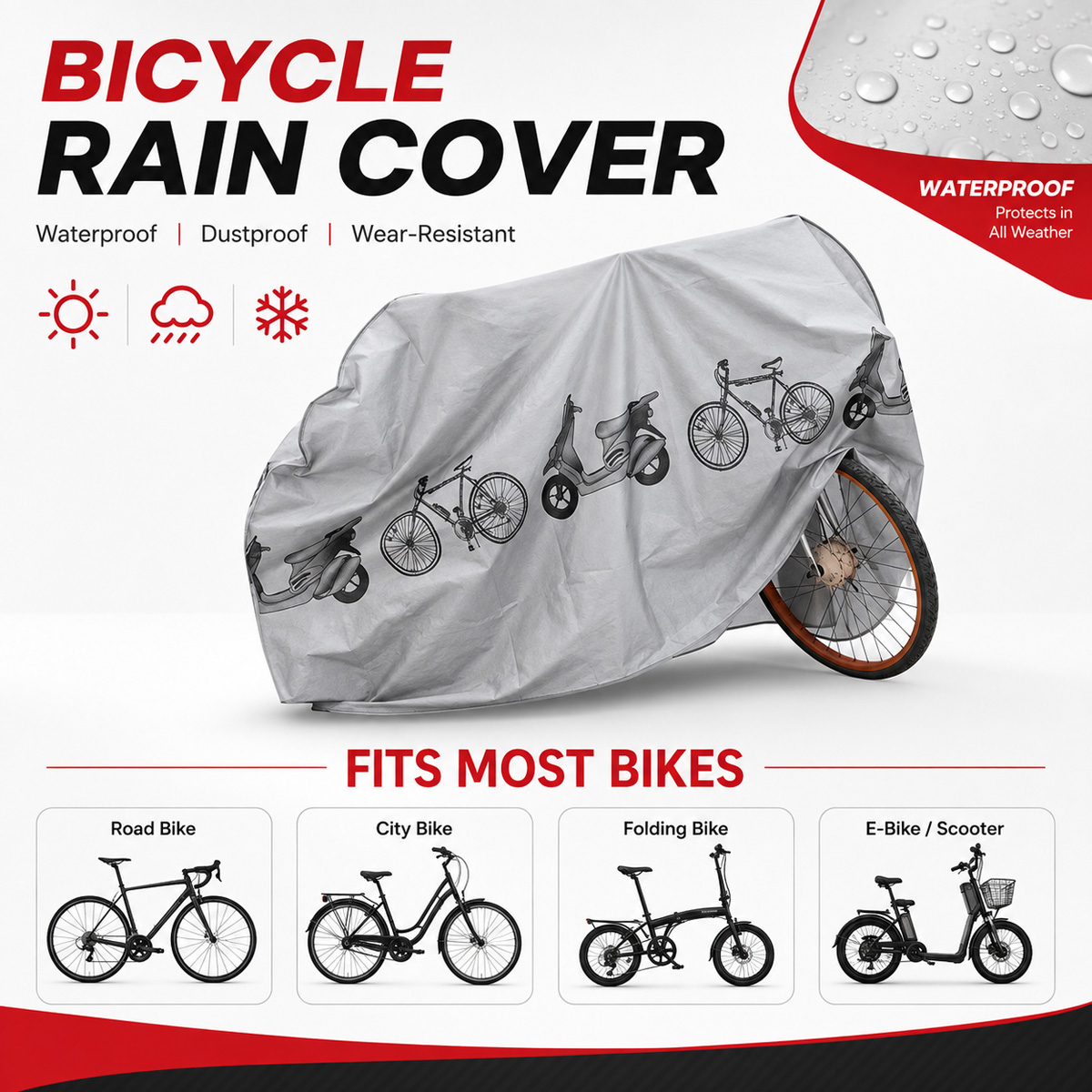 Capa de Chuva Universal para B - Cycling Gear For Rain avaliação e preço