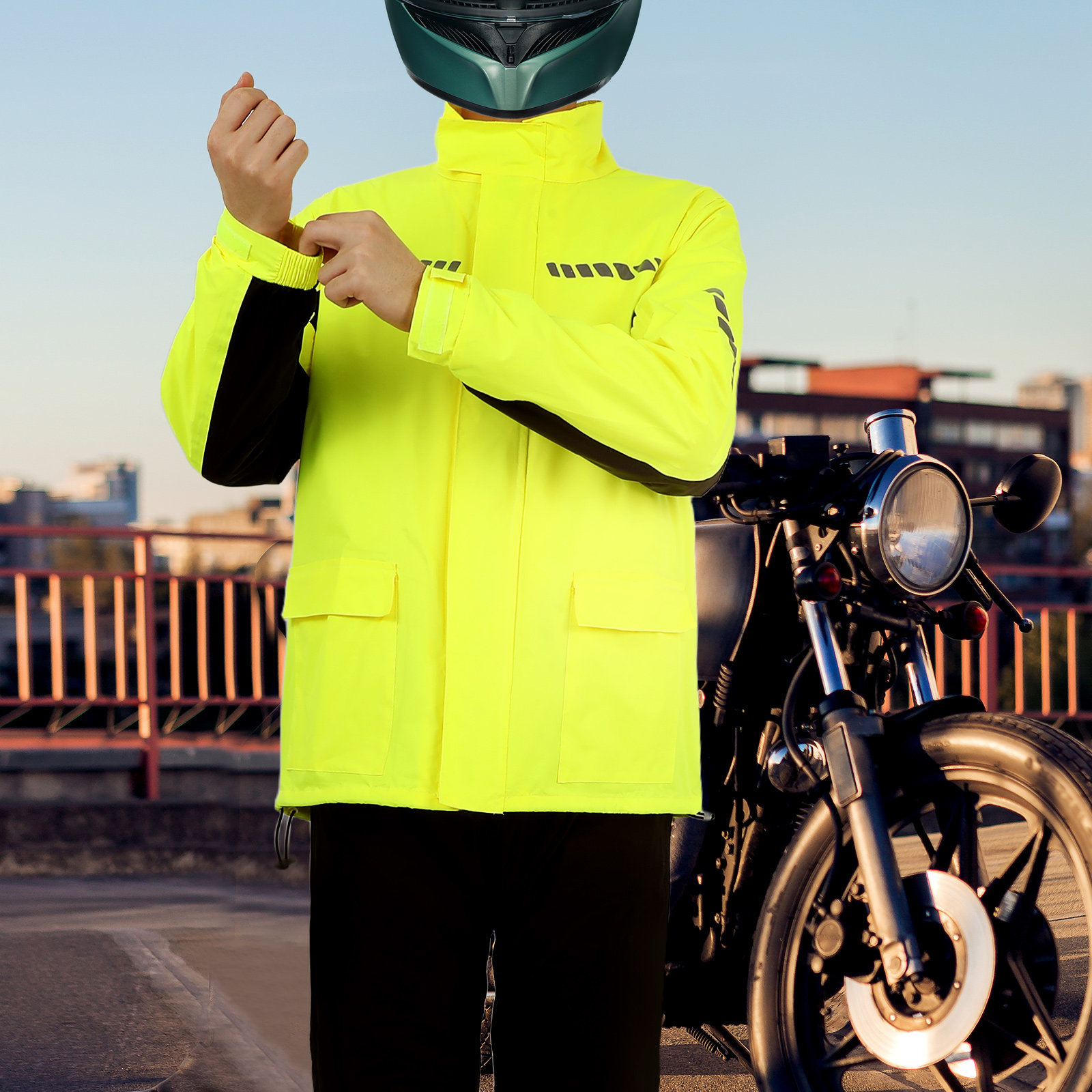 Conjunto de Roupa de Chuva par - Cycling Gear For Rain avaliação e preço