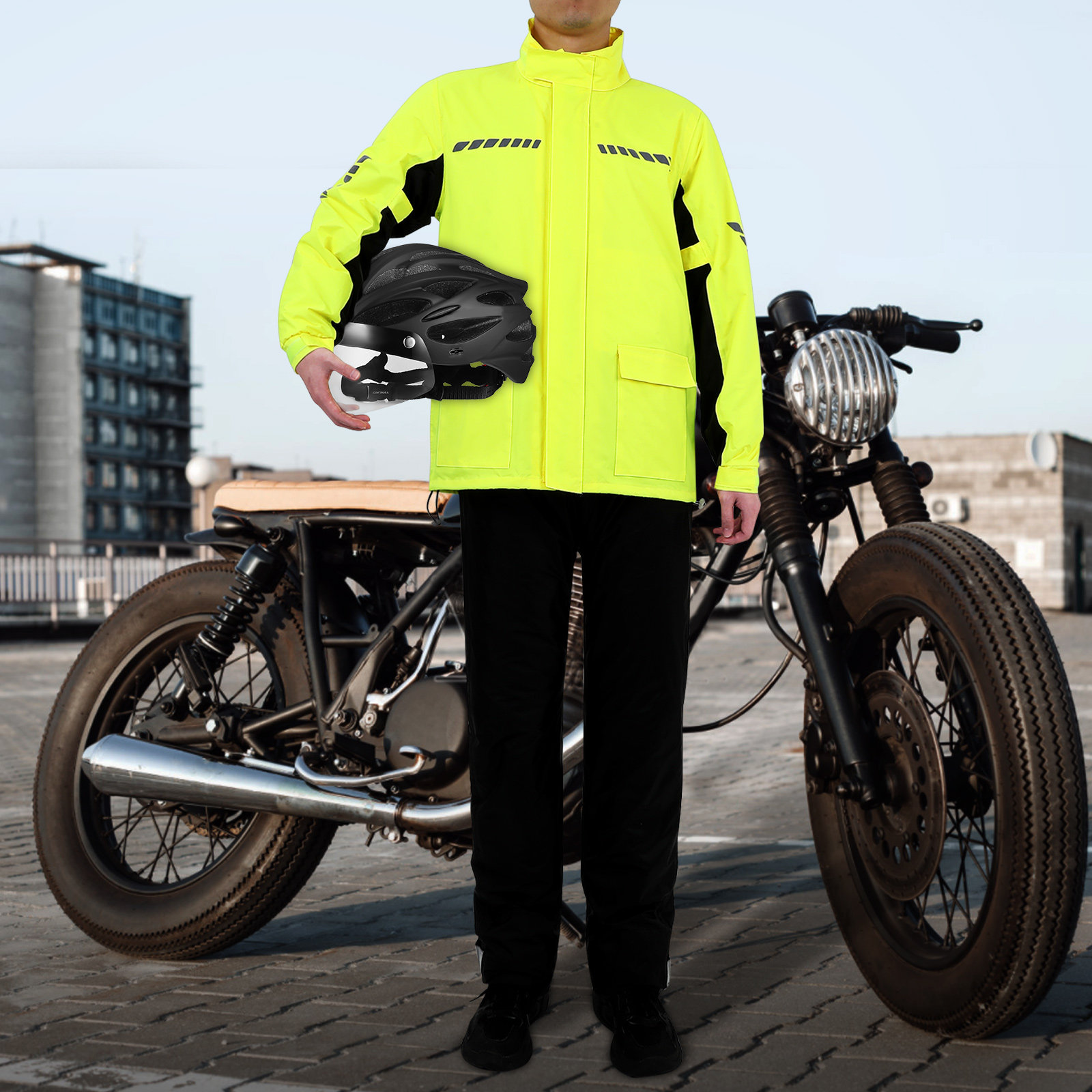 Conjunto de Roupa de Chuva par - Cycling Gear For Rain avaliação e preço
