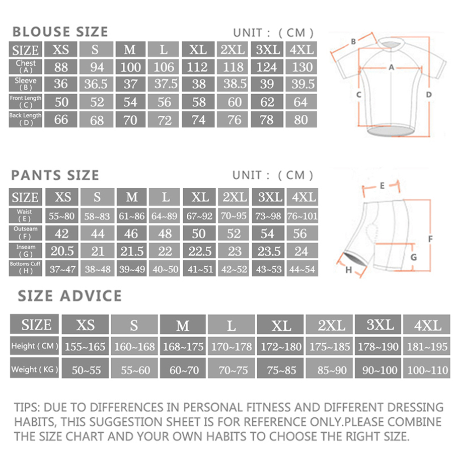 Conjunto de uniforme de ciclis - Cycling Gear Uae avaliação e preço